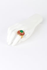 Vintage Oscar de la Renta Byzantine Cabochon Ring on mannequin hand @recess la