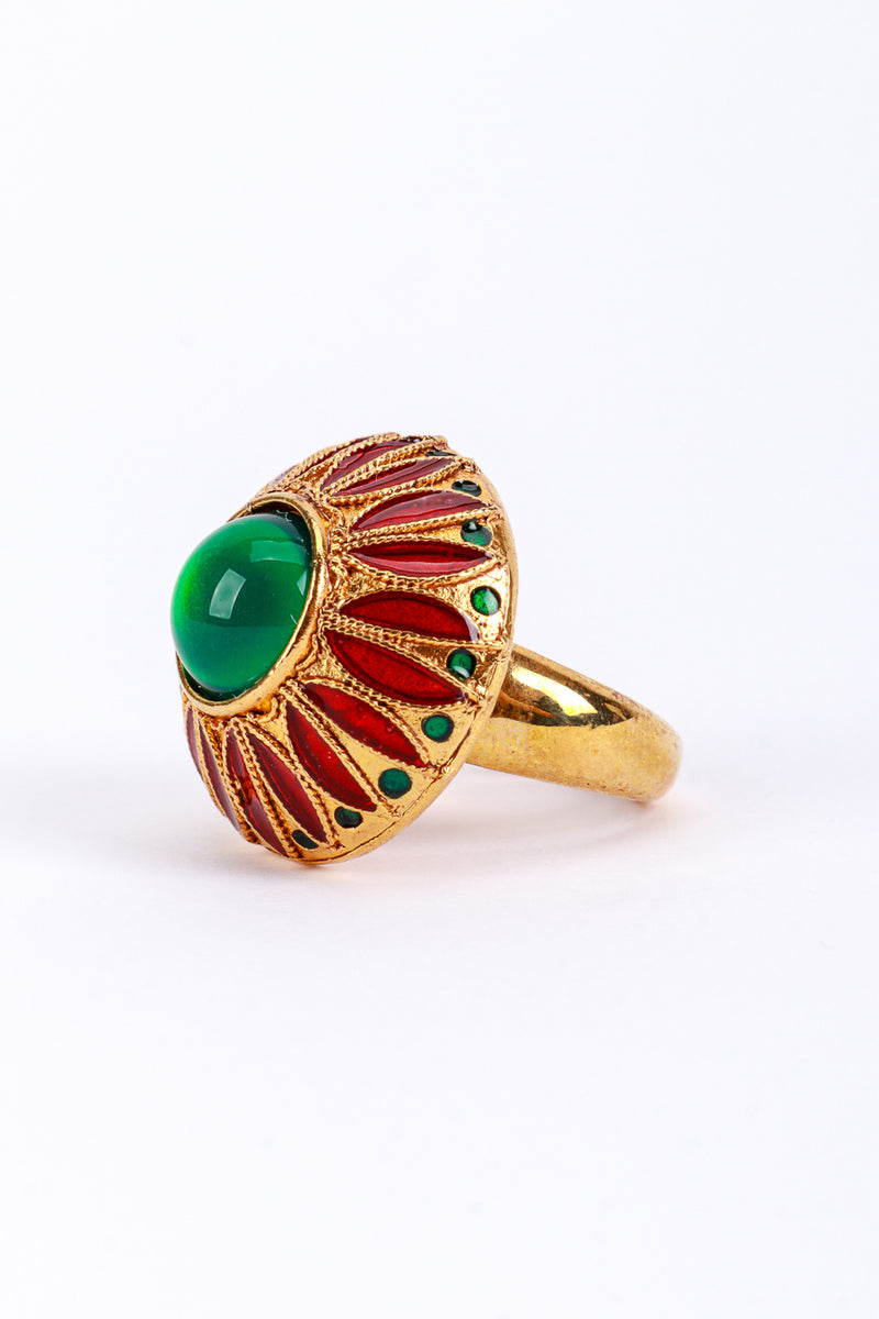 Vintage Oscar de la Renta Byzantine Cabochon Ring detail @recess la