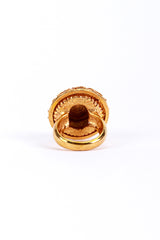 Vintage Oscar de la Renta Byzantine Cabochon Ring back view @recess la