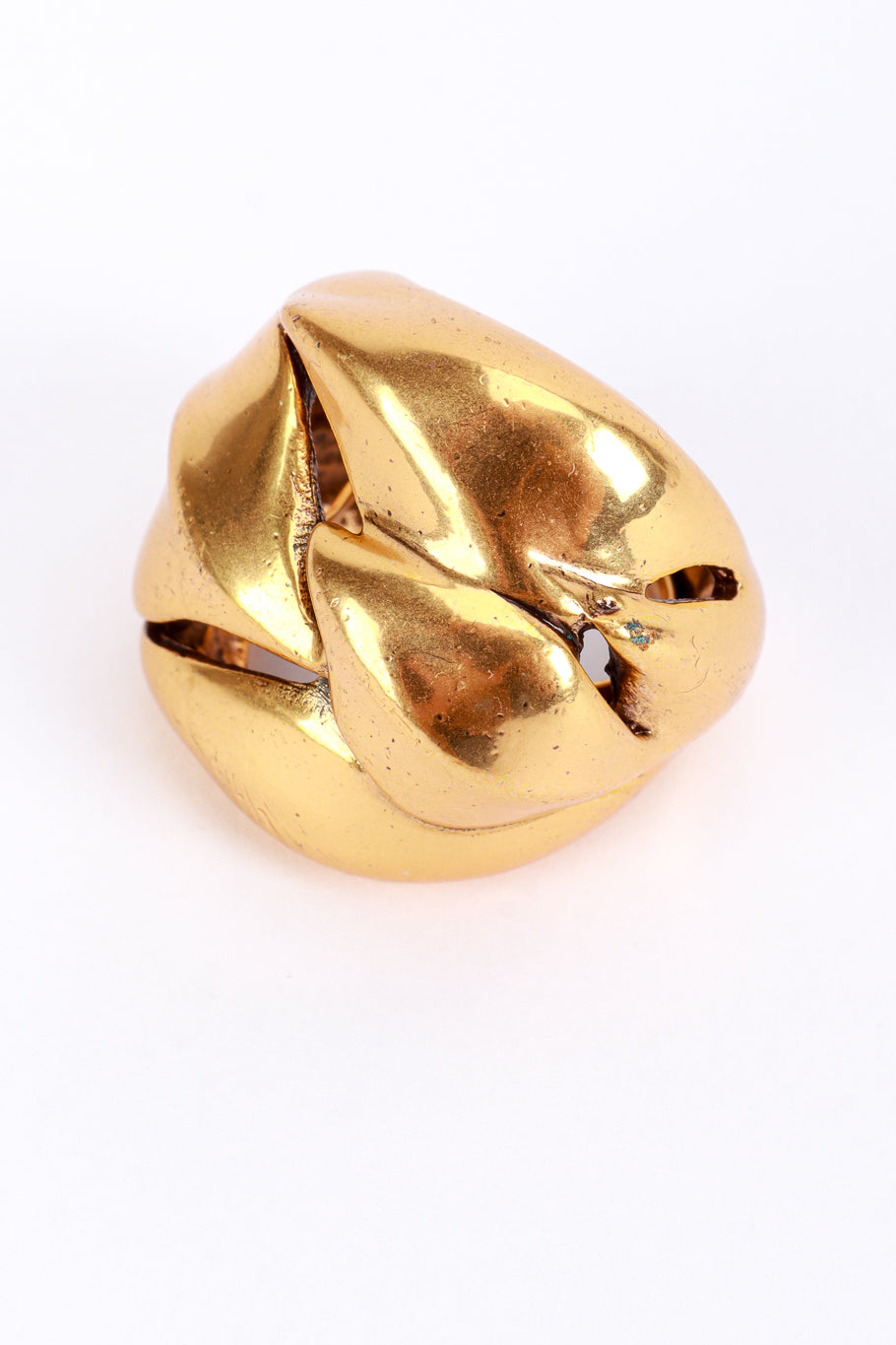 Vintage Oscar de la Renta Golden Creeping Ivy Ring detail @recess la