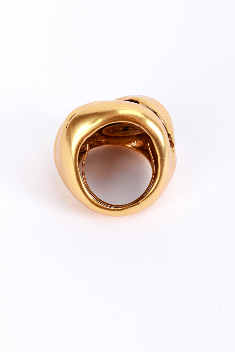 Vintage Oscar de la Renta Golden Creeping Ivy Ring inner half ring @recess la