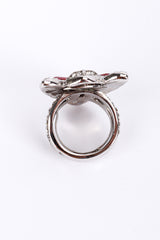 Vintage Oscar de la Renta Crystal Cat Cocktail Ring inner half ring @recess la