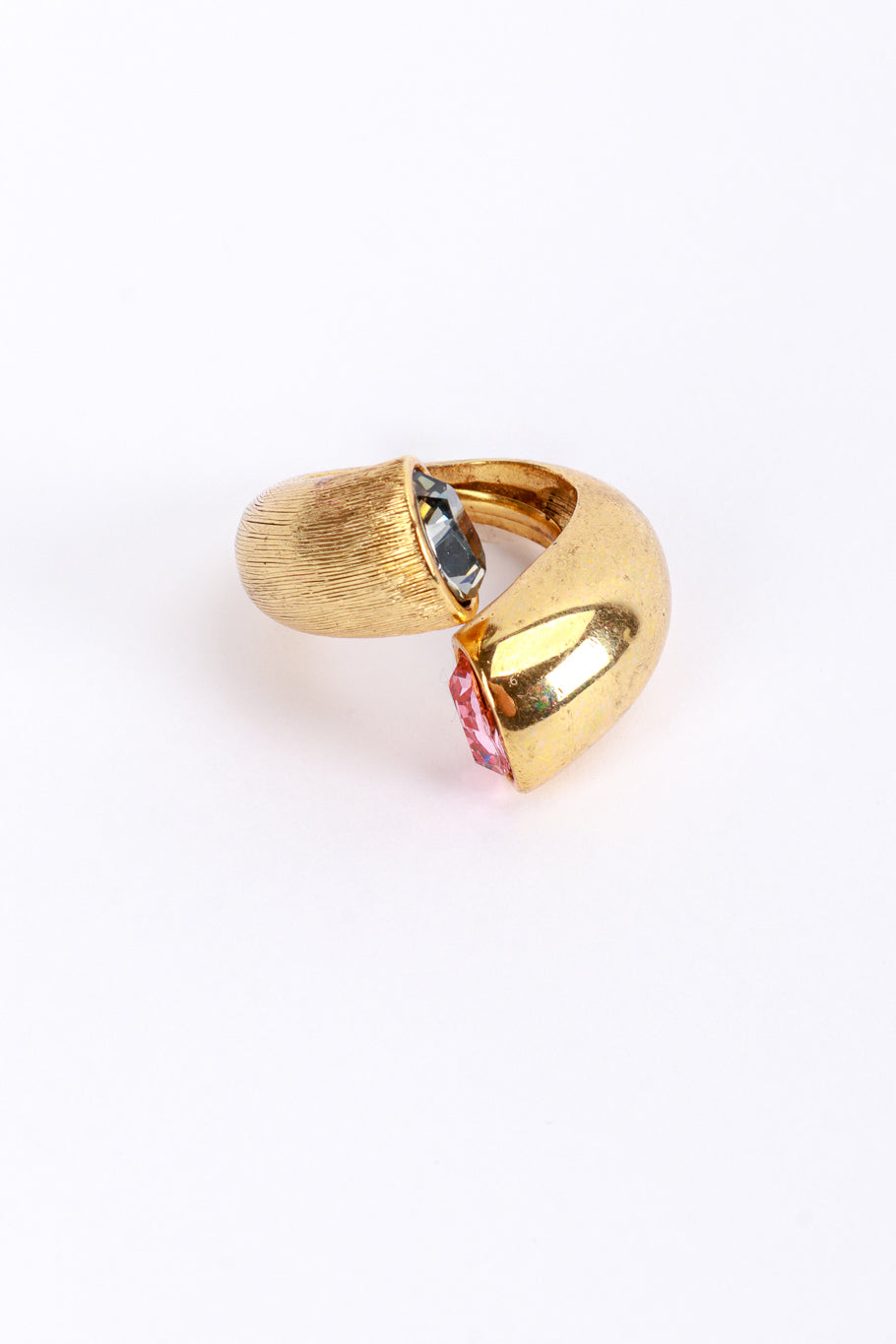 Vintage Oscar de la Renta Golden Wraparound Ring front @recess la