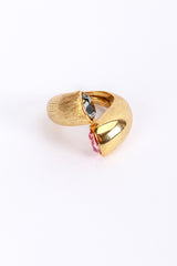 Vintage Oscar de la Renta Golden Wraparound Ring front @recess la