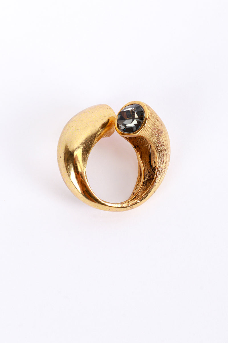 Vintage Oscar de la Renta Golden Wraparound Ring side view @recess la