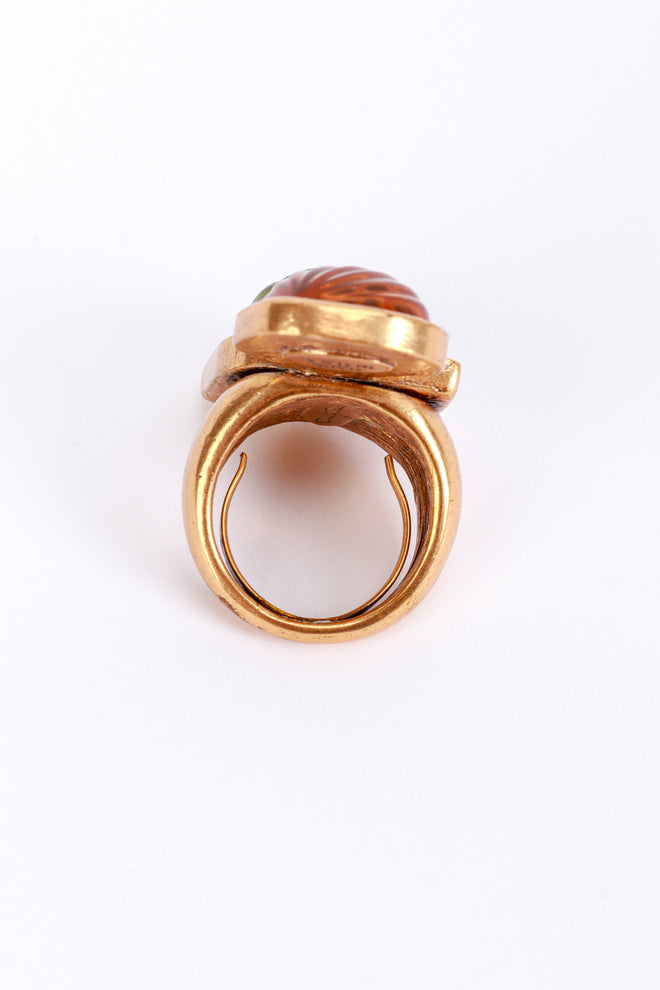 Vintage Oscar de la Renta Lime Candy Drops Ring inner half ring @recess la