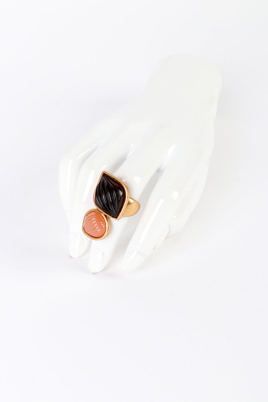 Vintage Oscar de la Renta Plum Candy Drops Ring on mannequin hand @recess la