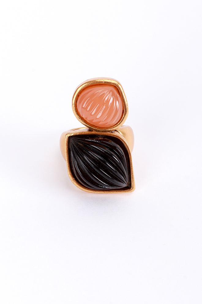 Vintage Oscar de la Renta Plum Candy Drops Ring front @recess la