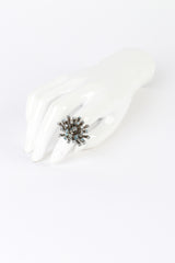 Vintage Oscar de la Renta Blue Firework Burst Cocktail Ring on mannequin @recess la