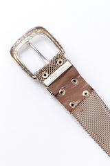 Vintage Ralph Lauren Sterling Mesh Belt back of buckle closeup @recess la