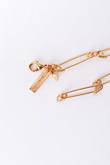 Vintage Oscar de la Renta Charming Safety Pin Necklace clasp @recess la