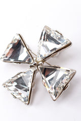 Vintage Oscar de la Renta Maltese Crystal Cross Brooch detail @recess la