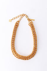 Vintage Oscar de la Renta Golden Exoskeleton Collar Necklace front @recess la