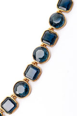 Vintage Oscar de la Renta Montana Blue Geo Cabochon Collar Necklace detail @recess la