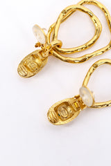 Vintage Oscar de la Renta Mismatched Organic Geo Drop Earrings origin cartouche @recess la