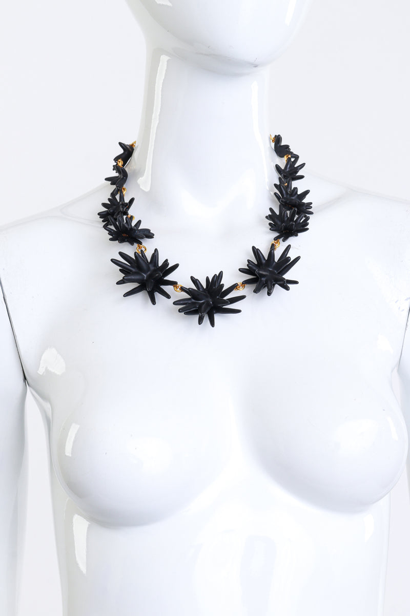 Vintage Oscar de la Renta Gunpowder Explosion Collar Necklace on mannequin @recess la