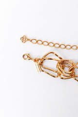 Vintage Oscar de la Renta Organic Geo Chain Link Collar Necklace clasp @recess la