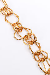 Vintage Oscar de la Renta Organic Geo Chain Link Collar Necklace detail @recess la