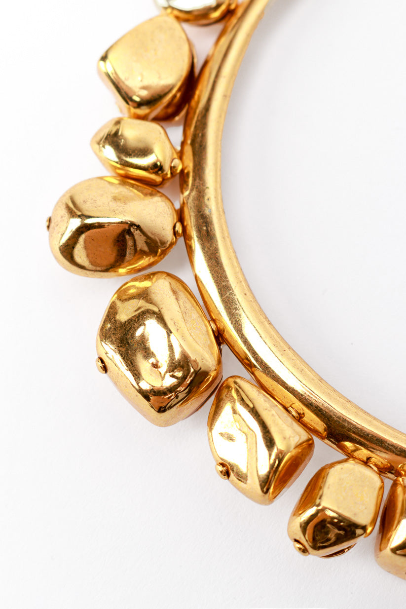 Vintage Oscar de la Renta Golden Nuggets Collar Necklace detail @recess la