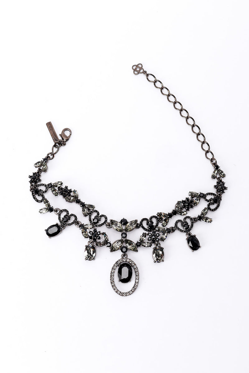 Vintage Oscar de la Renta Gothic Crystal Choker front @recess la