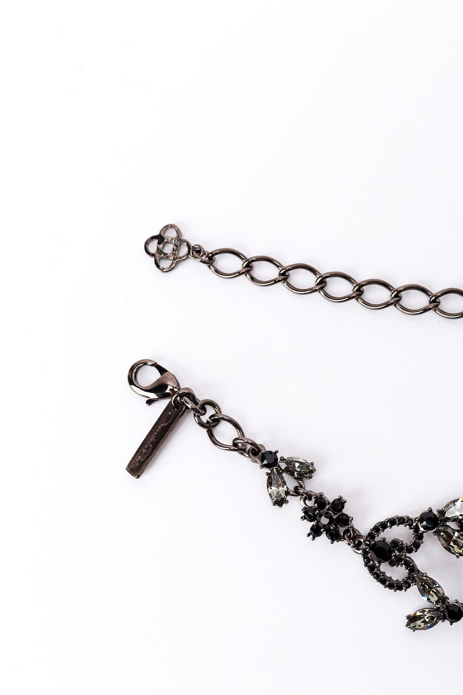 Vintage Oscar de la Renta Gothic Crystal Choker clasp @recess la