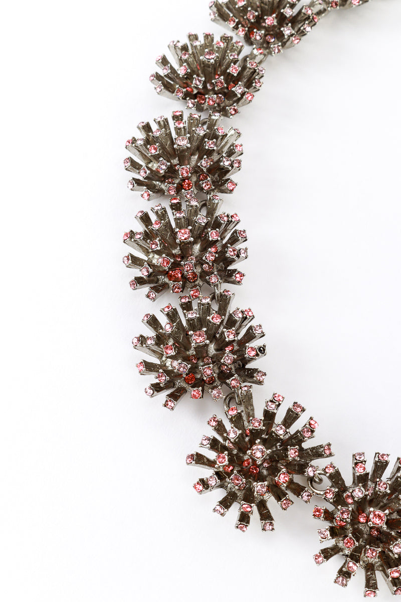 Vintage Oscar de la Renta Pink Firework Burst Necklace detail @recess la