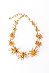 Vintage Oscar de la Renta Golden Explosion Collar Necklace front @recess la