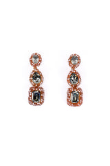 Vintage Oscar de la Renta 3-Tier Gem Drop Earrings @RECESS LA