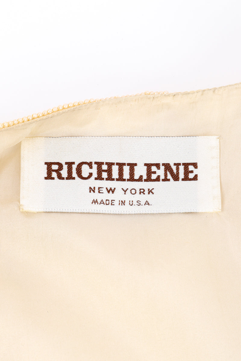Vintage Richilene Beaded Bolero Jacket signature label closeup @recessla
