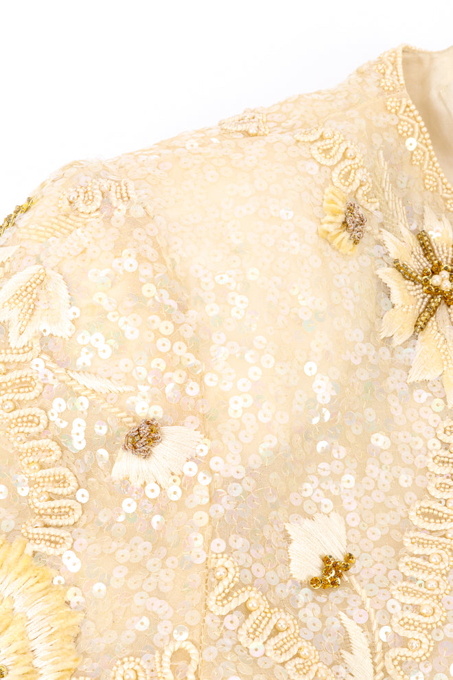 Vintage Richilene Beaded Bolero Jacket shoulder closeup @recessla