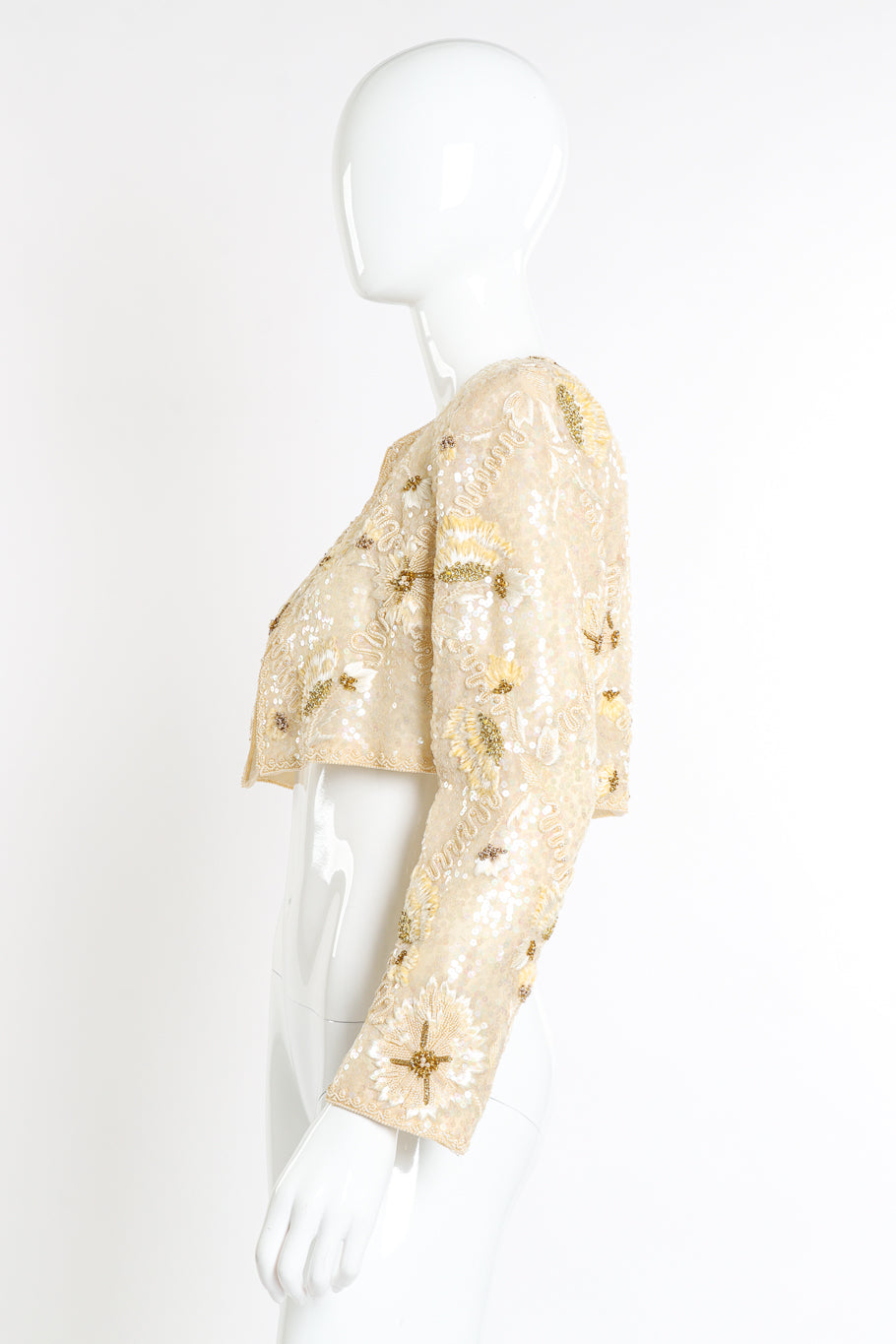 Vintage Richilene Beaded Bolero Jacket side on mannequin @recesssla