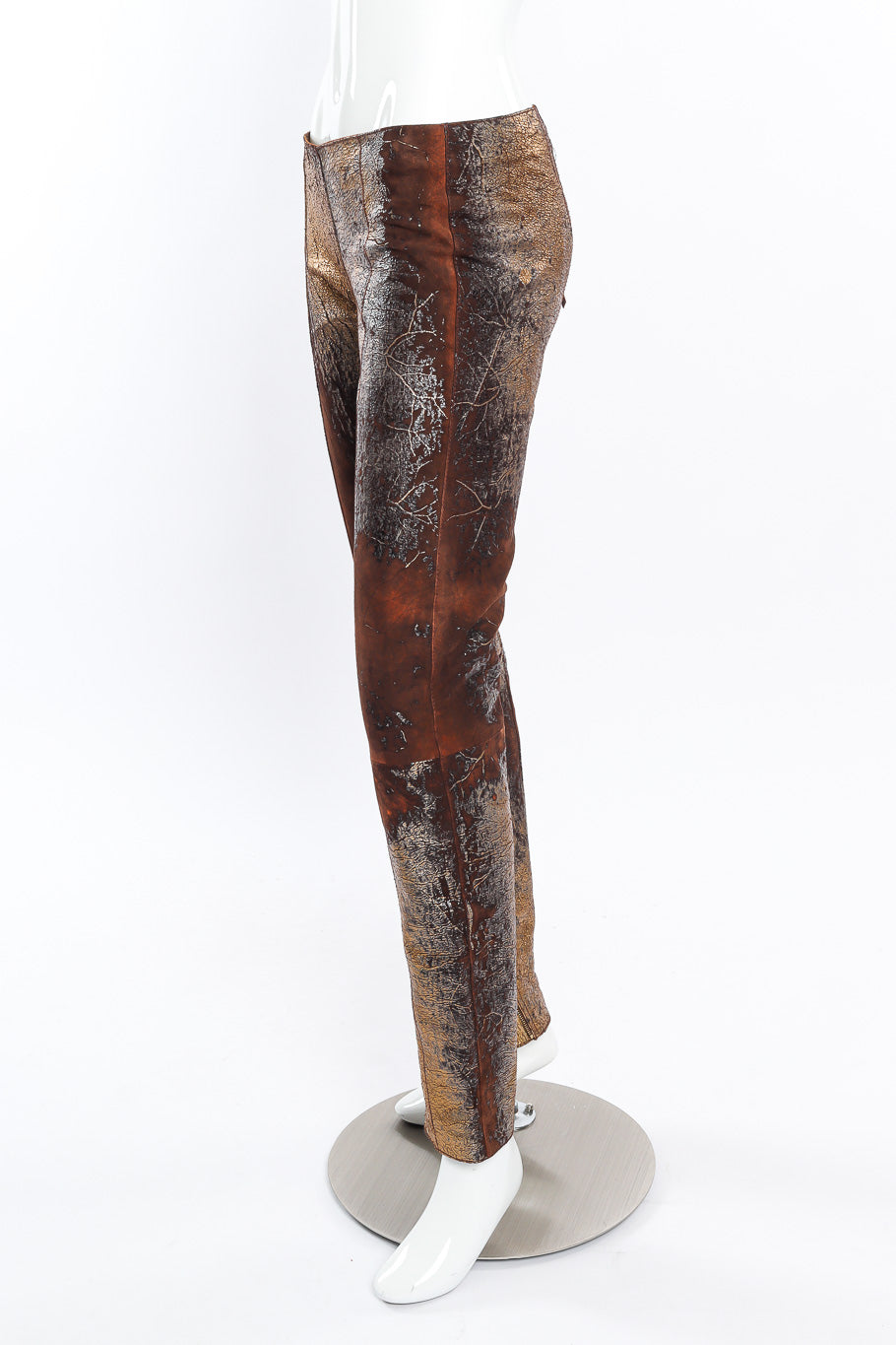 Leather pants by Roberto Cavalli on mannequin side @recessla