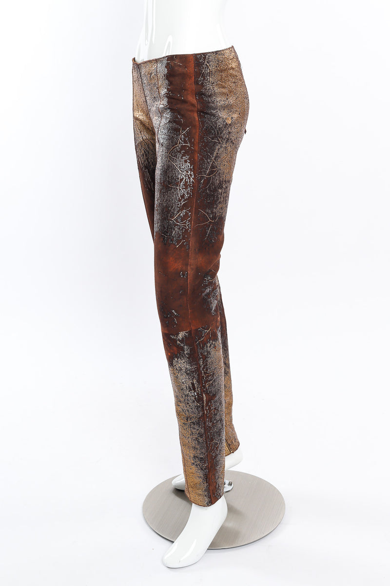 Leather pants by Roberto Cavalli on mannequin side @recessla