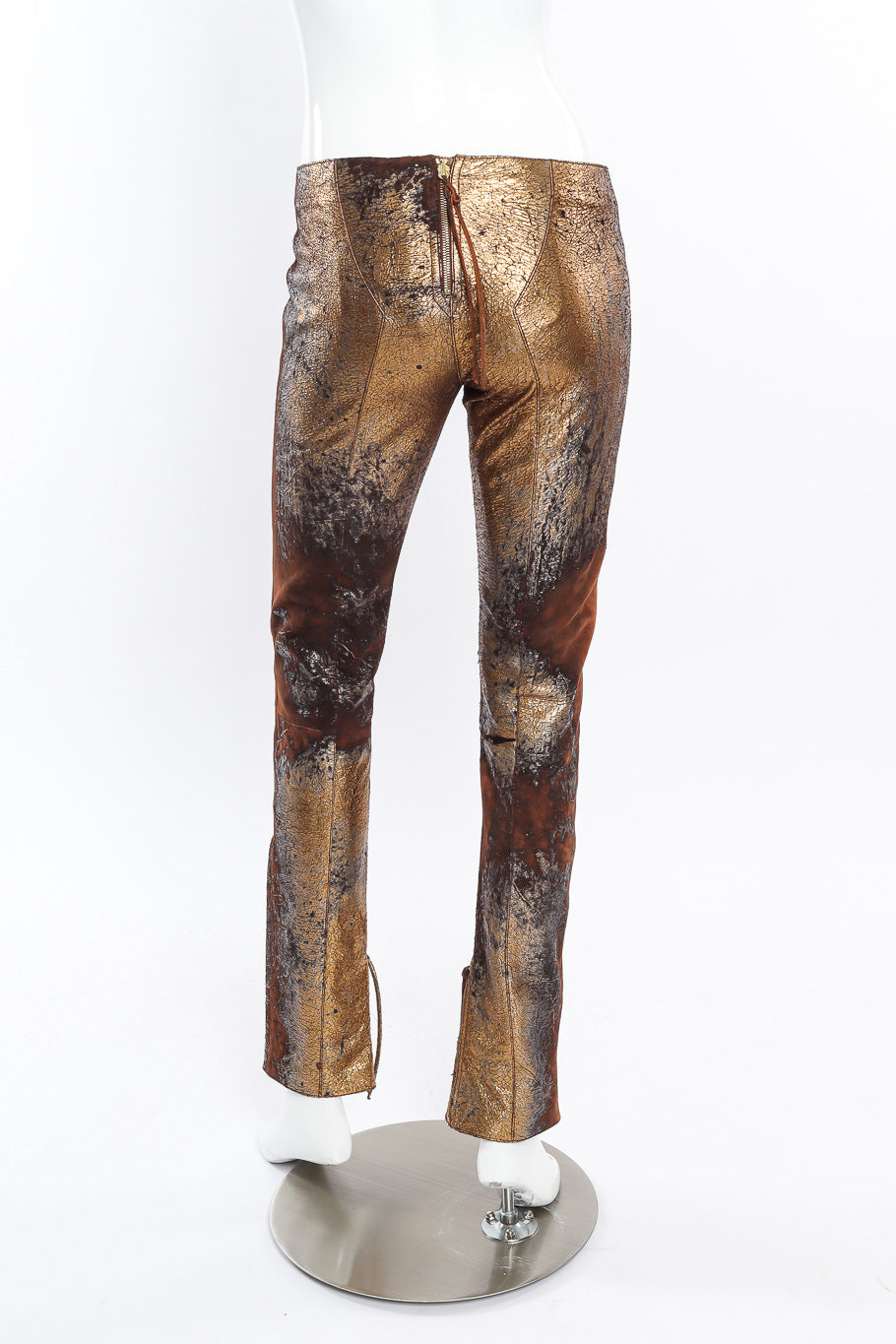 Leather pants by Roberto Cavalli on mannequin back @recessla