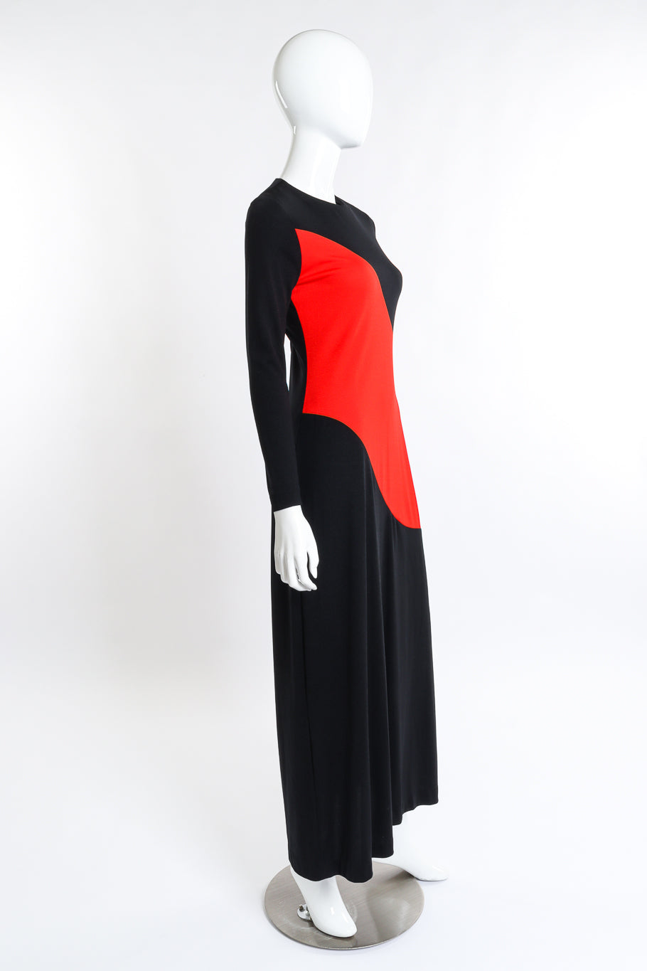 Vintage Rudy Gernreich Wavy Block Jersey Dress side on mannequin @recess la