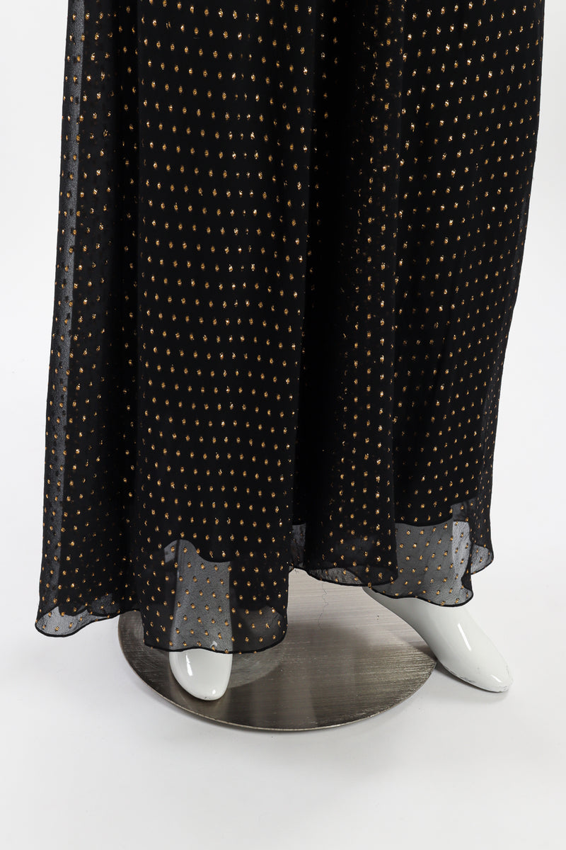 Silk Lamé Dot Halter Dress by Ralph Lauren on mannequin hem @recessla