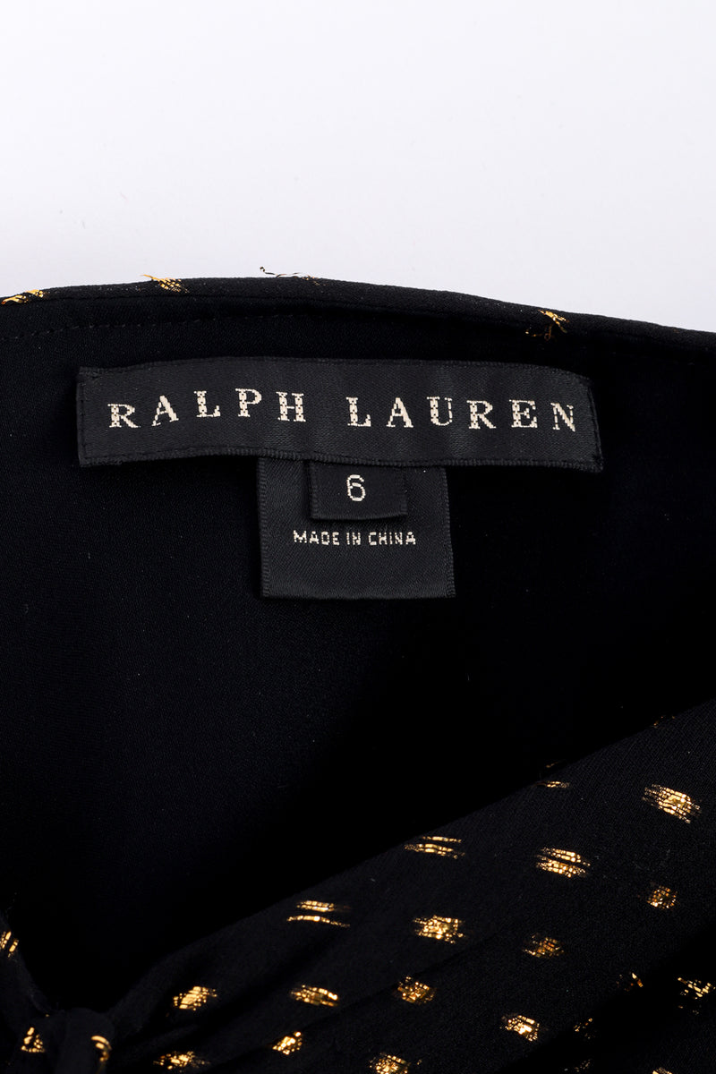 Silk Lamé Dot Halter Dress by Ralph Lauren label @recessla