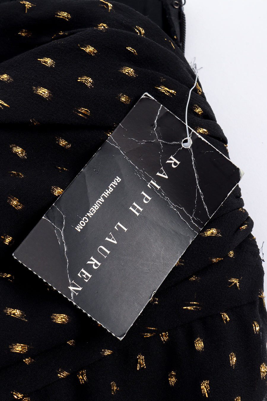 Vintage Ralph Lauren Silk Lamé Dot Halter Dress – Recess