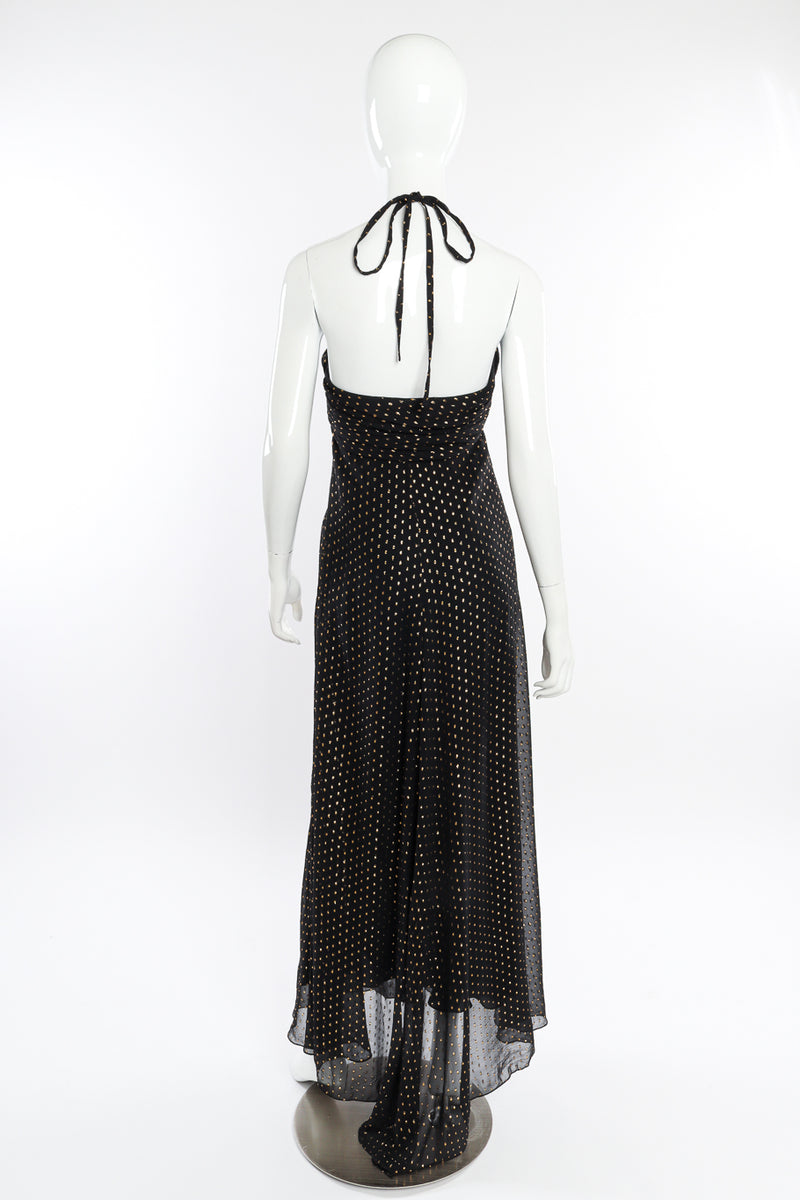 Vintage Ralph Lauren Silk Lam Dot Halter Dress Recess Vintage Ralph Lauren Silk Lam Dot Halter Dress Recess