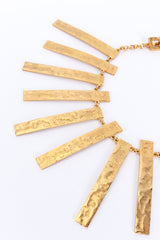 Vintage Biche de Bere Hammered Bar Pendant Necklace & Earring Set necklace detail @recess la