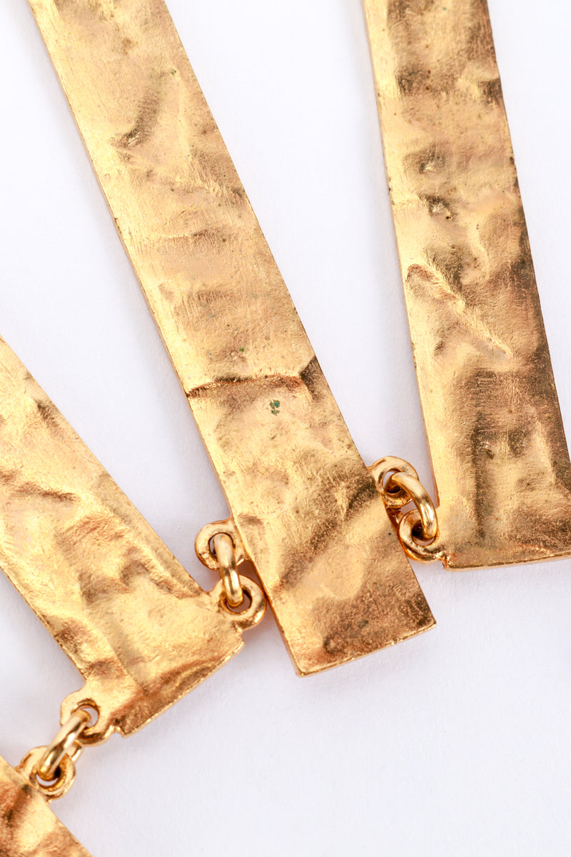 Vintage Biche de Bere Hammered Bar Pendant Necklace & Earring Set necklace wear @recess la