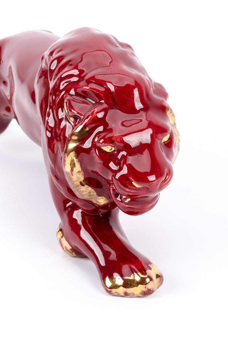 Vintage Gilded Ceramic Lion front @recessla