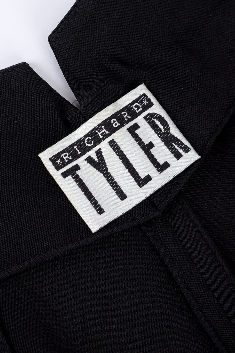Vintage Richard Tyler wide leg high waisted black pants makers label @RECESS LA