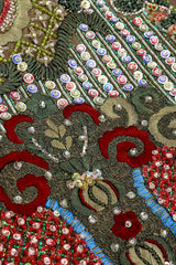 Vintage Richilene Embroidered Sequin & Bead Jacket beadwork closeup @recess la