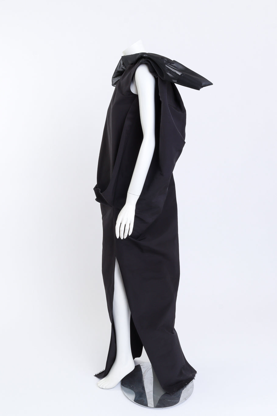 Sculpted nylon mesh dress by Rick Owens on mannequin side @ Recess LA