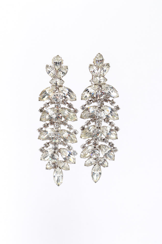 Robért Originals Crystal Marquis Leaf Drop Earrings @RECESS LA