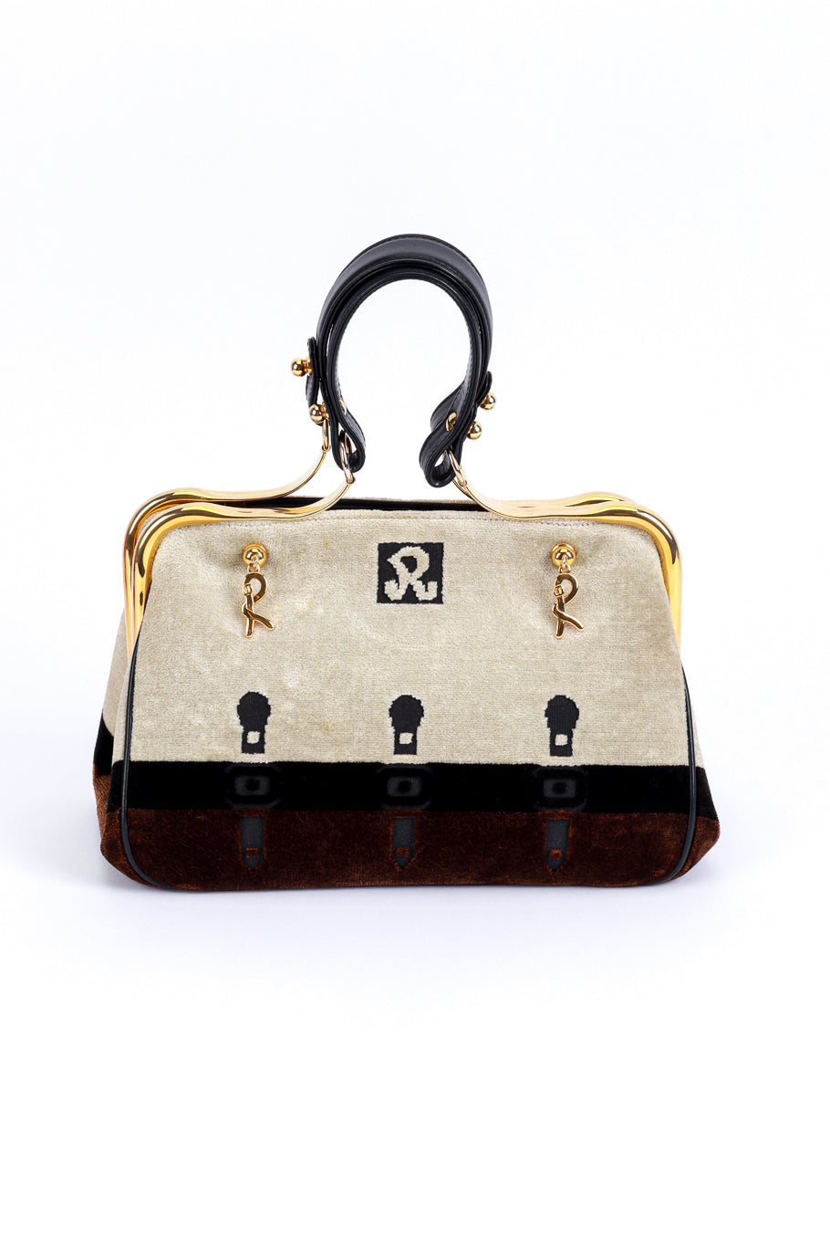 Velvet Frame Handbag by Roberta di Camerino front @recess LA