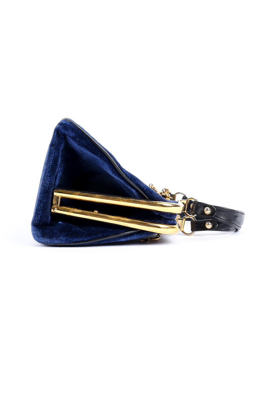 Roberta Di Camerino velvet stripe frame bag product shot @recessla
