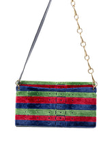 Shoulder bag by Roberta Di Camerino flat lay hanging back @recessla