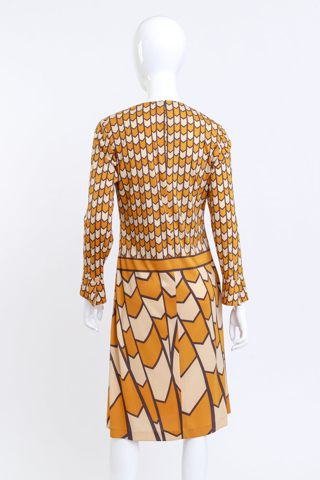 Robert di Camerino Chevron Stripe Midi Dress on mannequin @RECESS LA